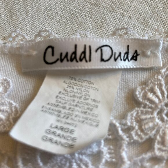 Cuddle Duds Camisole Large White - Picture 4 of 6
